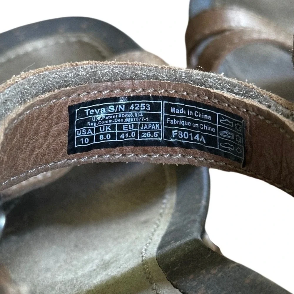 Teva leather wedge